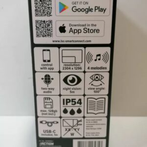 Wideodomofon LSC Smart Connect czarny Wi-Fi z interkomem